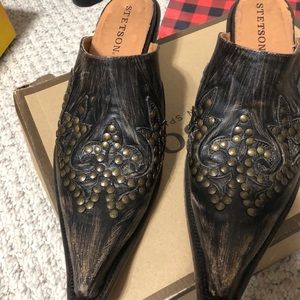 Stetson destressed mules